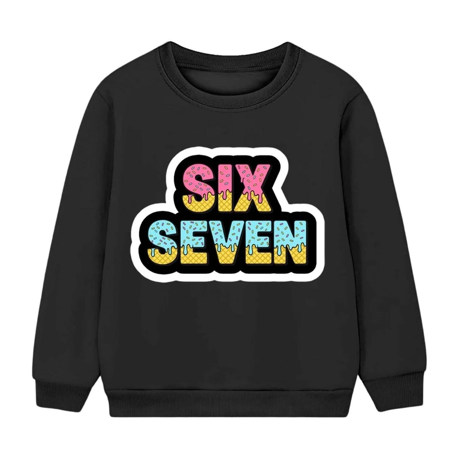 Світшот для дівчинки з довгими рукавами та круглим вирізом з графічним принтом, фото №4 Світшот для дівчинки з довгими рукавами та круглим вирізом з графічним принтом, фото №4