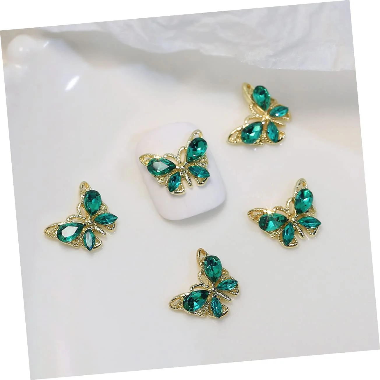 Украшения для ногтей FRCOLOR 30 штук, украшения для ногтей, ювелирные изделия для ногтей, стразы для ногтей, акриловые ногти со стразами, смола 3D маникюр, фото №9