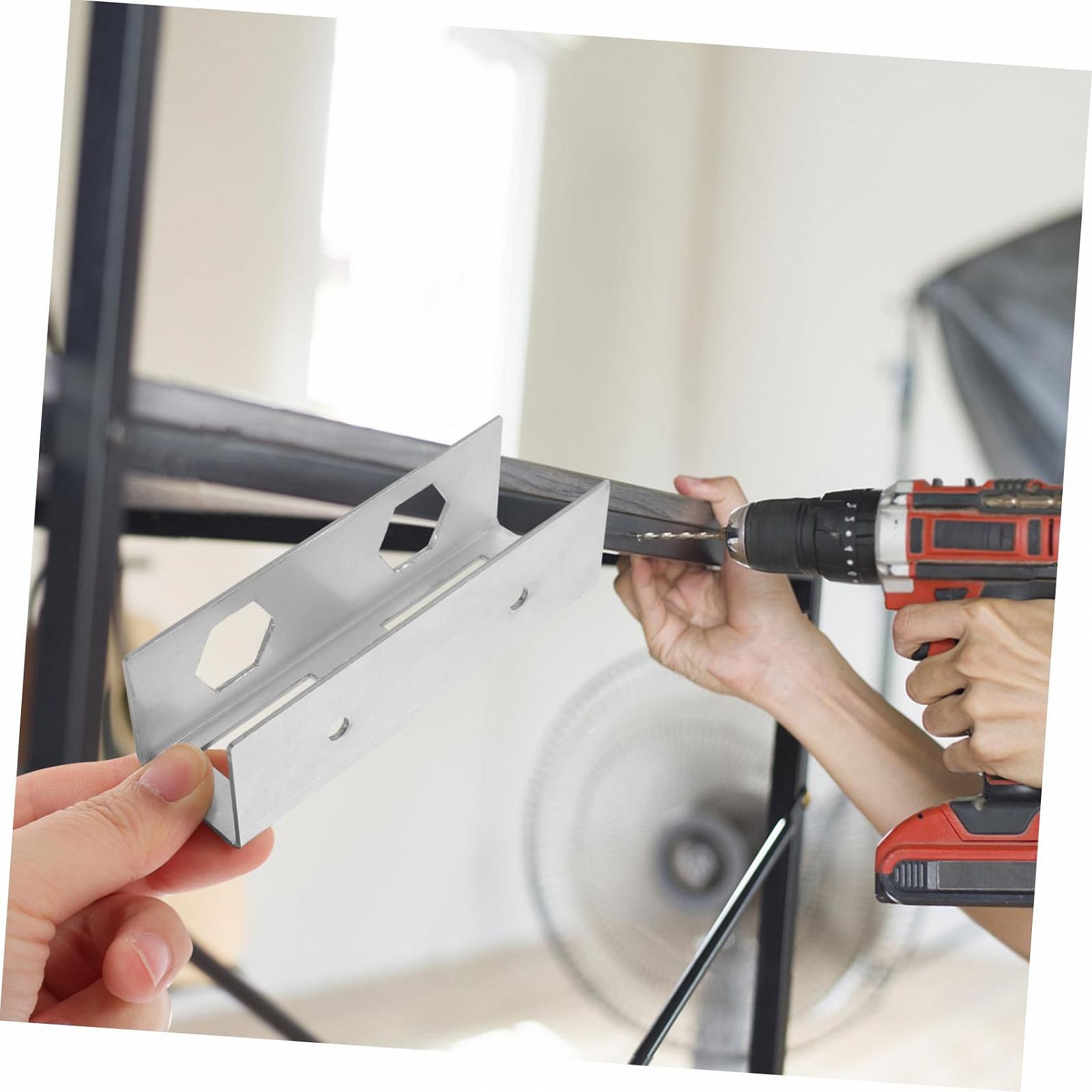 Держатель для ноутбука Металлический Набор 3 шт. Подстольный Прочный Полка для ноутбука Под стол Экономия места Легкая сборка для офиса и дома, фото №7