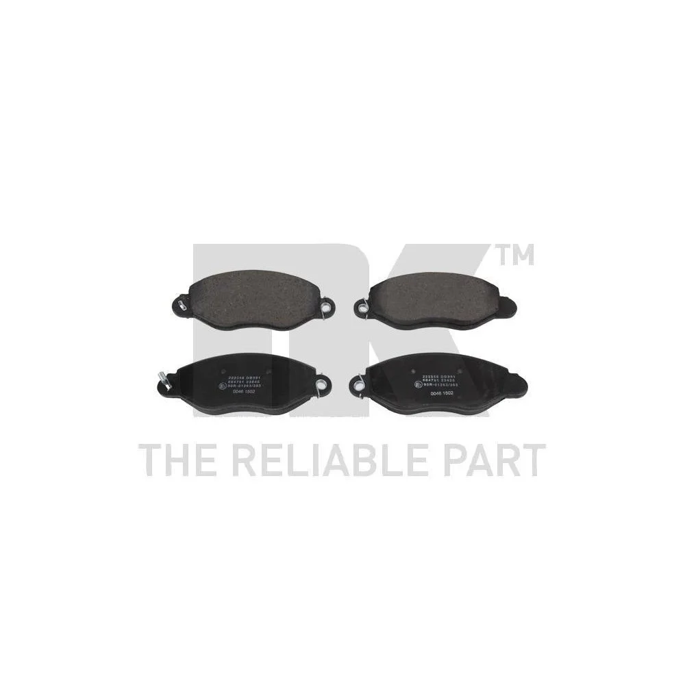 Комплект тормозных колодок, дисковый тормоз NK 222558 для FORD передняя ось, фото №1 Комплект тормозных колодок, дисковый тормоз NK 222558 для FORD передняя ось, фото №1