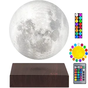 Настільна лампа левітуюча VGAzer Floating Moon Lamp 16 кольорів 20 режимів пульт дистанційного керування - Фото 1