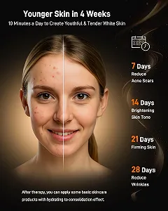 LED Маска для обличчя MICEYLIVE з 6 режимами, акумуляторна, дистанційне керування, світлотерапія для омолодження synthetic.ua - Фото 1