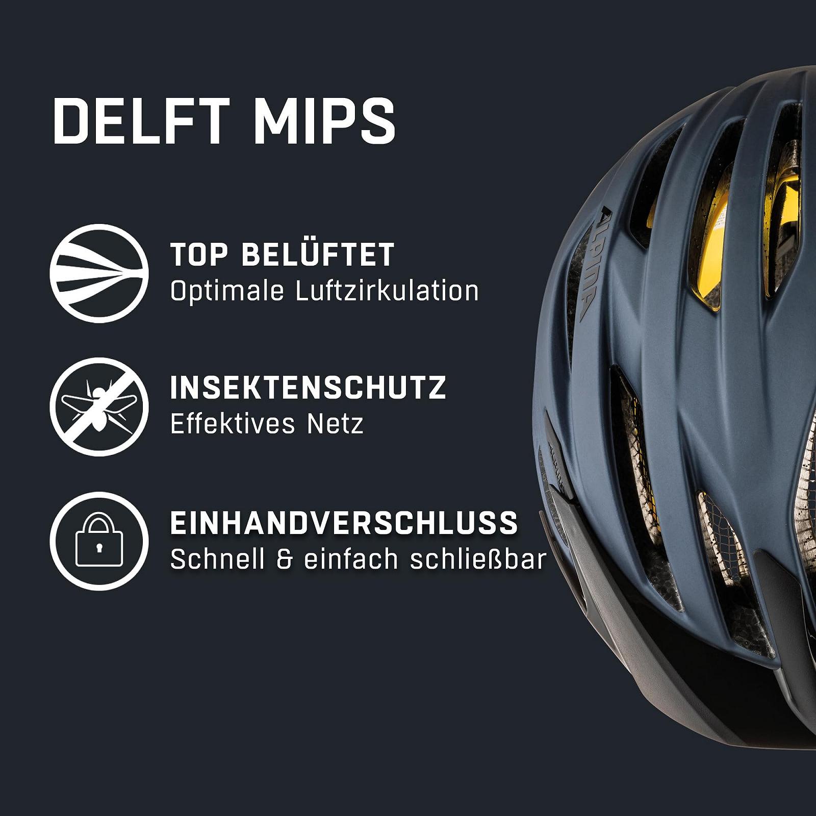 Шолом ALPINA Delft MIPS - Безпечний, легкий та індивідуально регульований велосипедний шолом MIPS для дорослих, оптимальний захист завдяки MIPS, фото №2