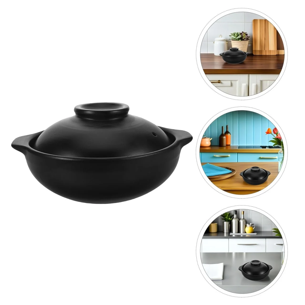 Керамическая кастрюля Zerodeko с крышкой термостойкая портативная, фото №8 Керамическая кастрюля Zerodeko с крышкой термостойкая портативная, фото №8