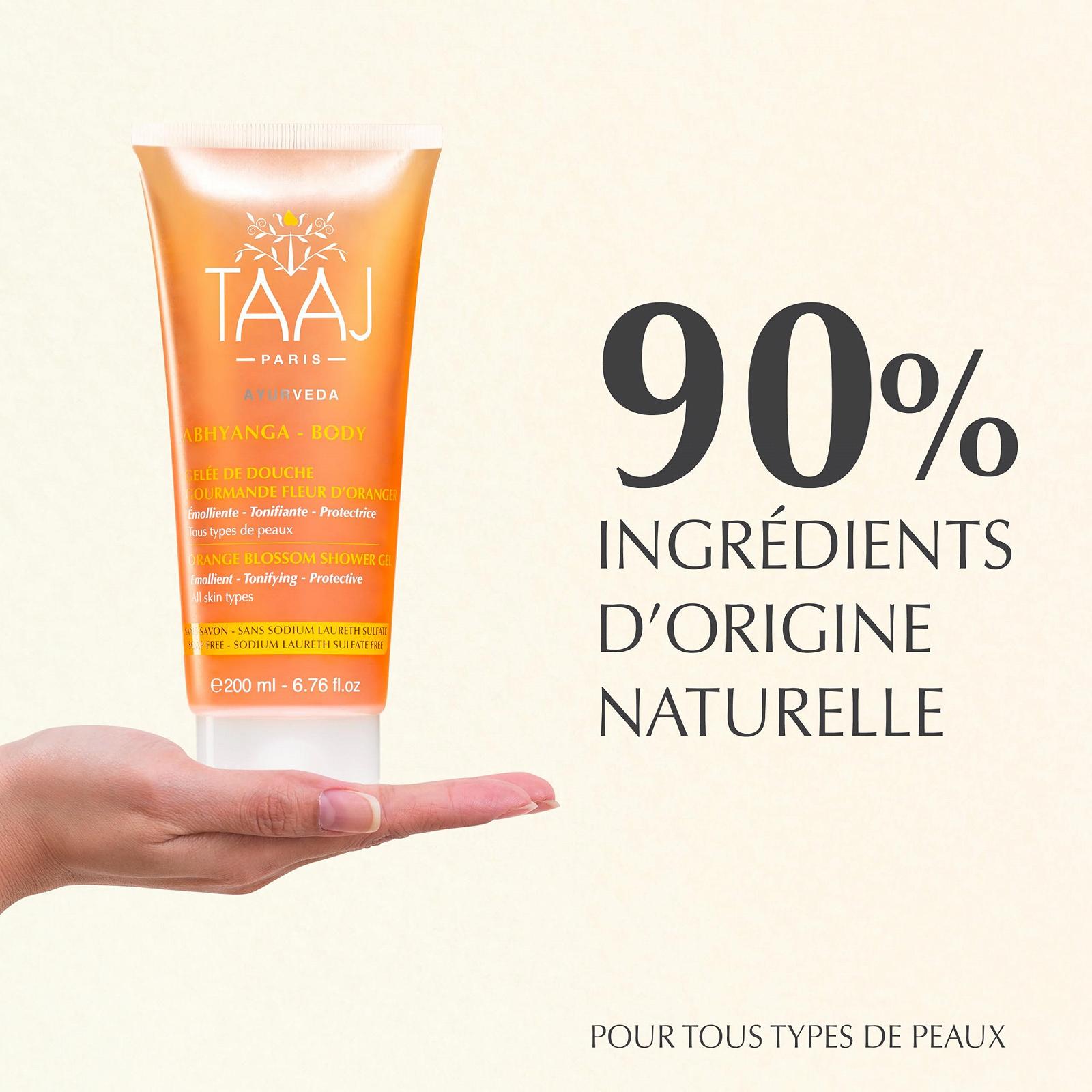 Гель для душу TAAJ Gourmande Orange Blossom зміцнюючий та відновлюючий 3 х 200 мл, фото №4