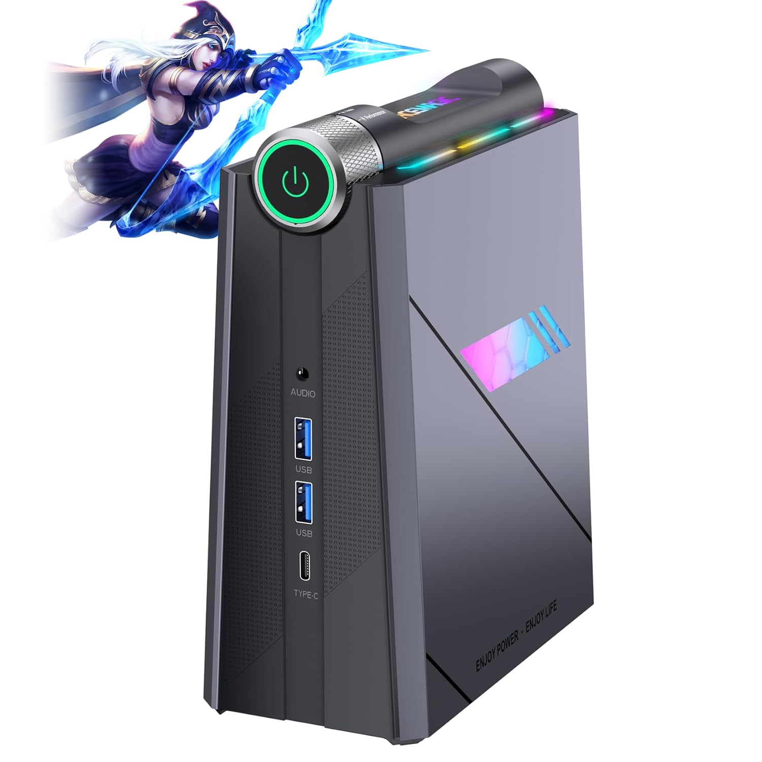 Mini ПК ACEMAGIC RGB Core i9-11900H (до 4.9 ГГц) 16 ГБ DDR4 512 ГБ SSD 24 МБ Кеш, мікро настільний комп'ютер з 3 режимами налаштування для Ігор/Бізнесу, WiFi 6 / Bluetooth 5.2 / Два вентилятори, фото №1 Mini ПК ACEMAGIC RGB Core i9-11900H (до 4.9 ГГц) 16 ГБ DDR4 512 ГБ SSD 24 МБ Кеш, мікро настільний комп'ютер з 3 режимами налаштування для Ігор/Бізнесу, WiFi 6 / Bluetooth 5.2 / Два вентилятори, фото №1