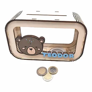 Скарбничка дерев'яна у формі ведмедя Teddy Design - Фото 1