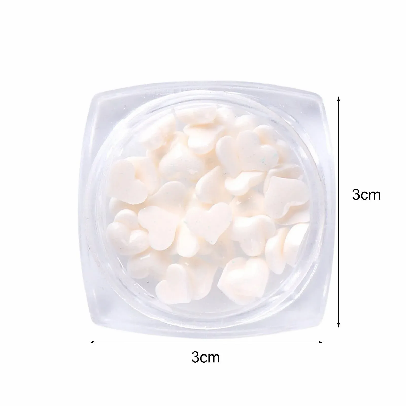 Украшение для ногтей Сердце Плоская задняя часть 3D эффект Мини сердце Маникюрное украшение 40шт, фото №6