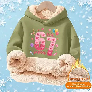 Худи для девочек с капюшоном, повседневная модная толстовка с принтом, уютная теплая дышащая удобная толстовка для игр и отдыха, куртка-свитшот с длинными рукавами synthetic.ua - Фото 1