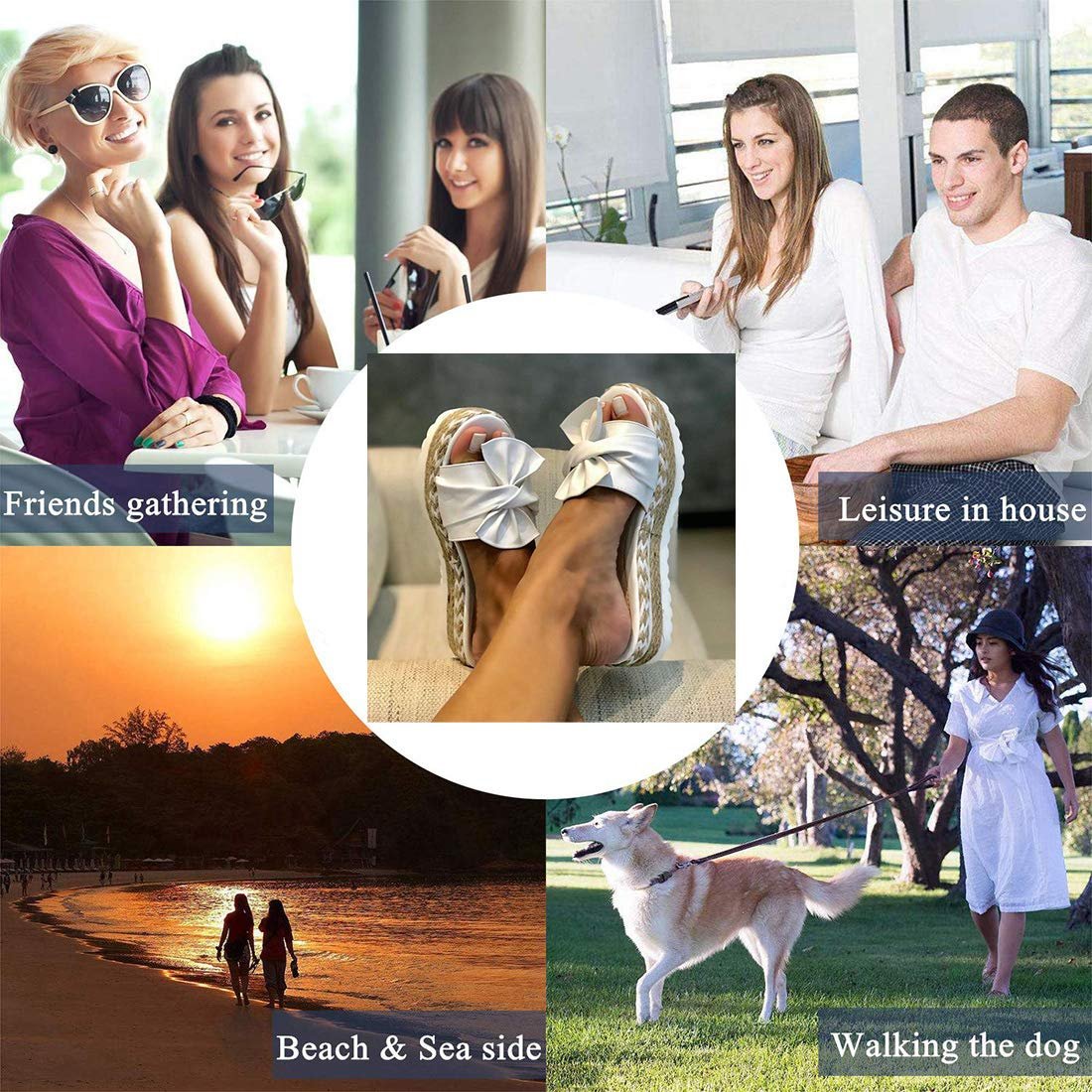 Женские шлепанцы на платформе, летние пляжные с бантом, богемные., фото №7 Женские шлепанцы на платформе, летние пляжные с бантом, богемные., фото №7