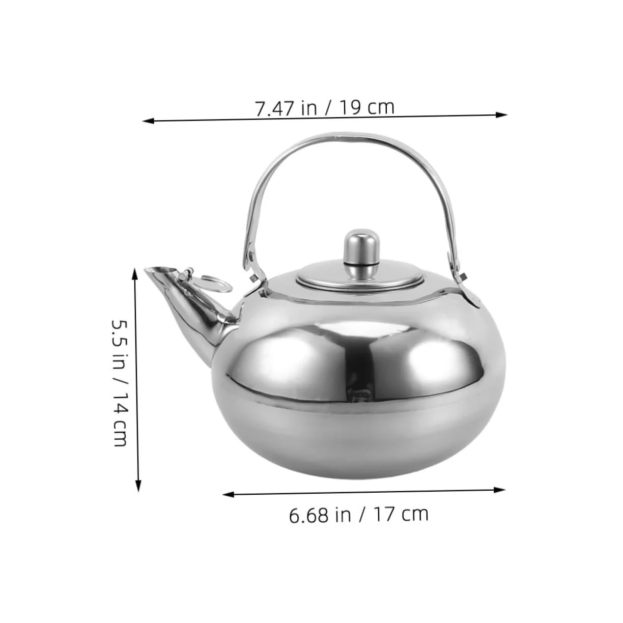 Чайник-заварник FUNNETOYU з нержавіючої сталі з вбудованим фільтром, жаростійкий та нержавіючий, великий для розсипного чаю, фото №2