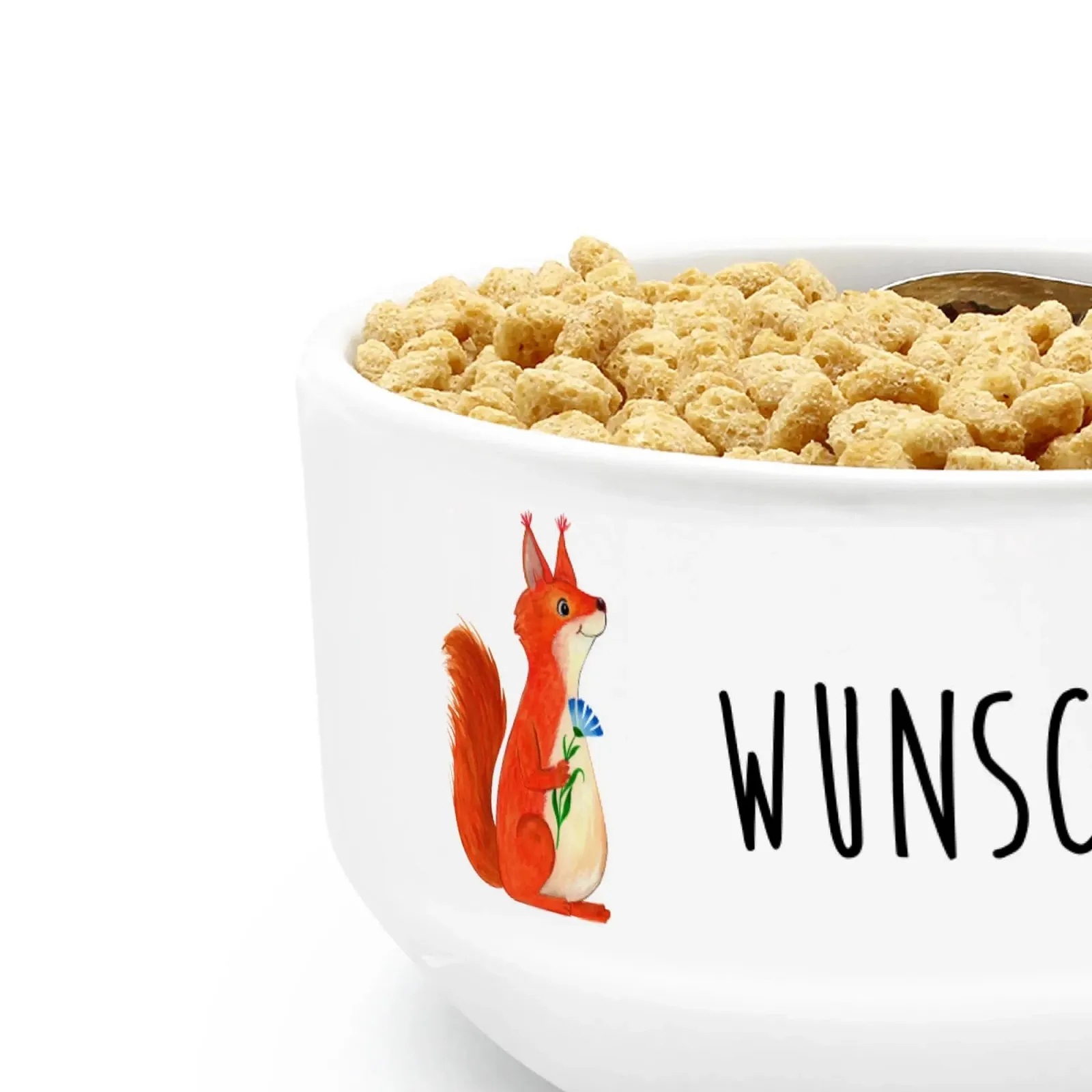 Миска для завтрака Mr. & Mrs. Panda Персонализированная Белка Цветок, фото №5