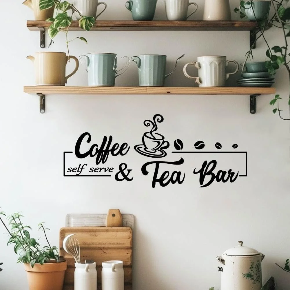 Наклейка на стіну SUPERDANT Coffee and Tea Bar Vinyl 90 x 30 см, фото №4