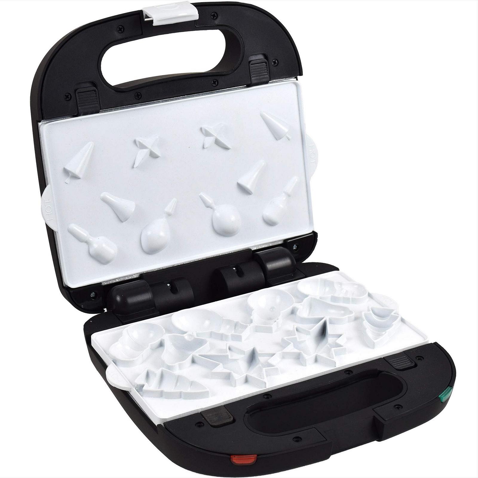 Вафельница Syntrox Germany X-Mas Christmas Motif Maker SM-1500W Нержавеющая сталь/черный, фото №5