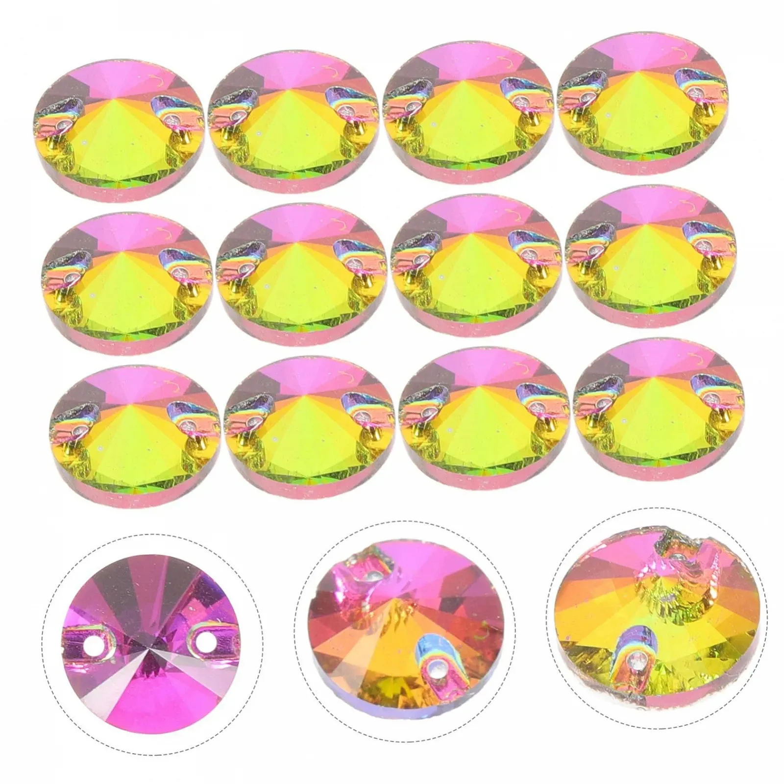 Стрази Пришивні 48 шт маленькі скляні Стрази для одягу, кришталеві намистини для рукоділля, фото №9