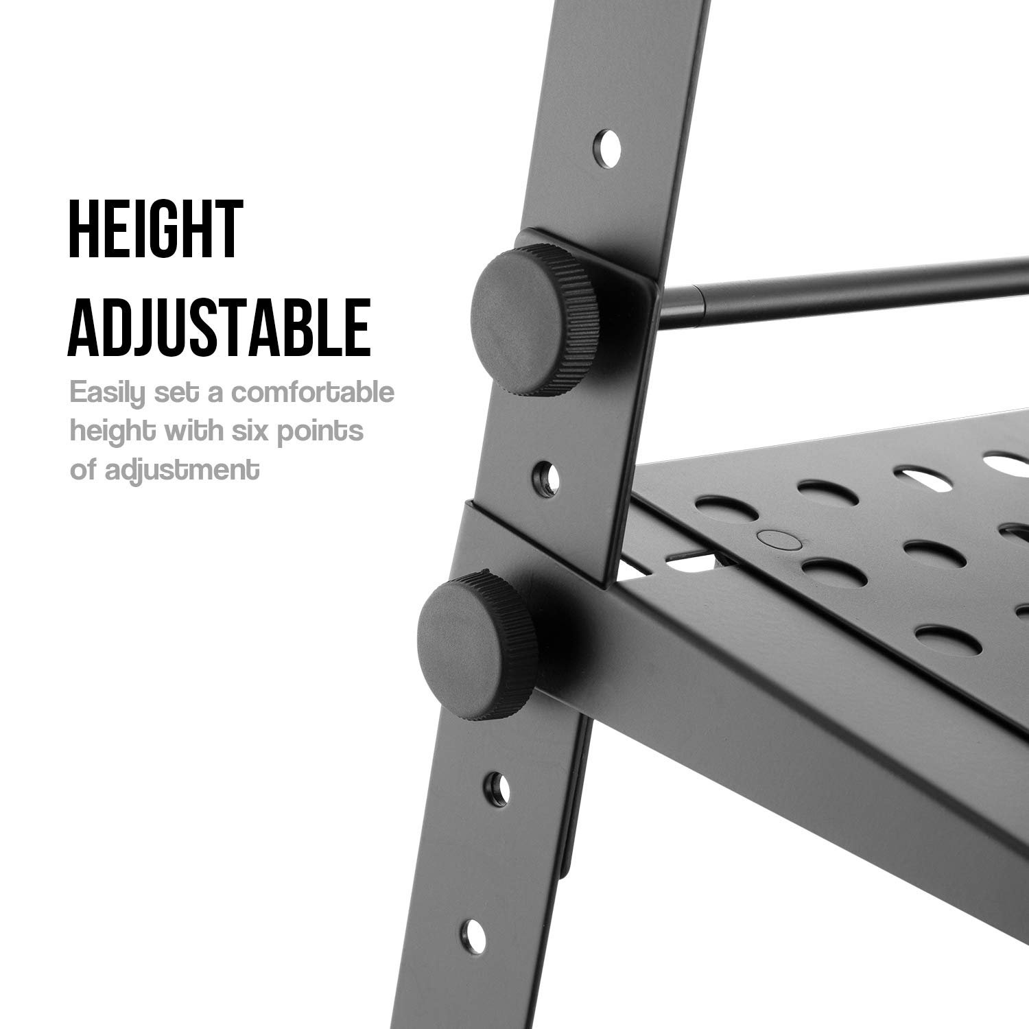 Стійка для ноутбука та DJ Tiger LEC18-BK з полицею, фото №3 Стійка для ноутбука та DJ Tiger LEC18-BK з полицею, фото №3