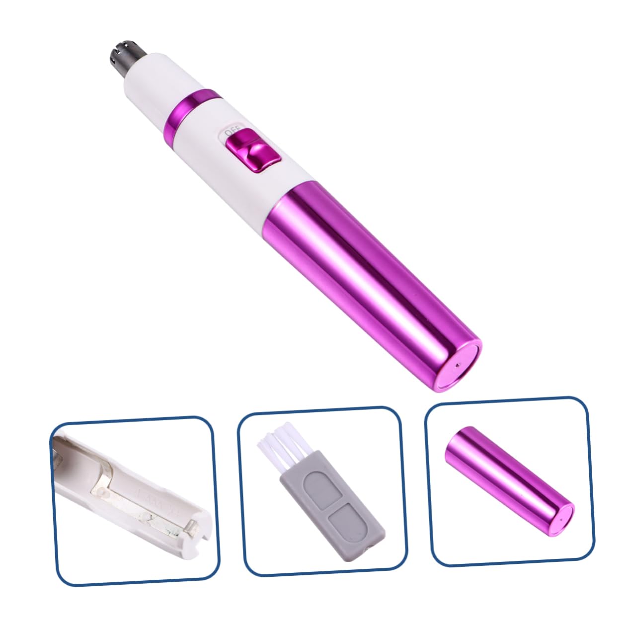Тример MAGICLULU Nose Hair Trimmer Nose Hair Electric Face Razor Hair Remover Epilator Pen Shape Pack of 3, фото №7