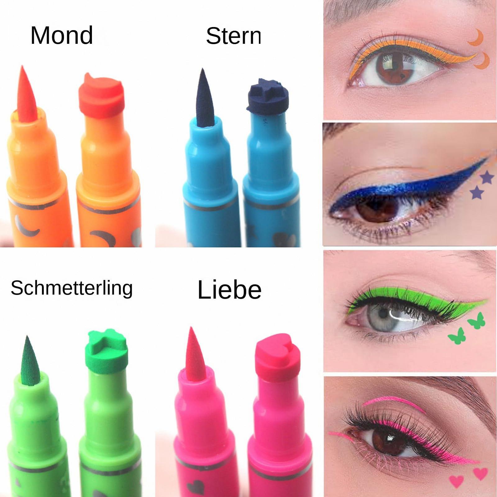 Стілець для очей Eyeliner-Stift Eyeliner-Stempel 4-Кольоровий Двоголовий, фото №4 Стілець для очей Eyeliner-Stift Eyeliner-Stempel 4-Кольоровий Двоголовий, фото №4