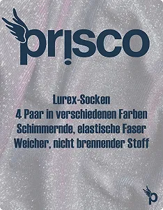 Носки Prisco Glitter - Женские длинные носки до колена с люрексом, теплые зимние носки из хлопка для женщин, 4 пары synthetic.ua - Фото 1