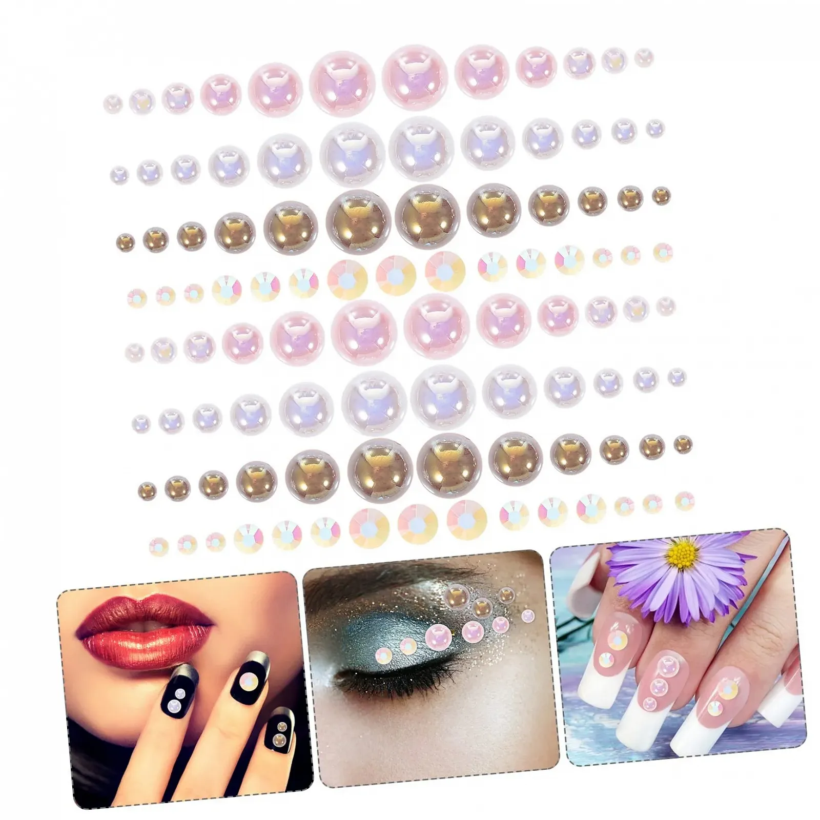 Намистини Імітація Перлів VILLCASE 1 пачка Шарми Перли Розсипчасті, фото №2