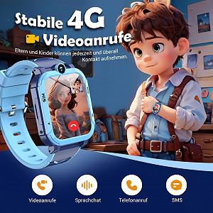 Детские смарт-часы Blackview с поддержкой SIM-карты, LBS + WiFi + GPS трекер, с функциями 4G, SOS вызов, телефонные звонки, видеозвонки, голосовой чат, SMS, школьный режим, детские часы synthetic.ua - Фото 1