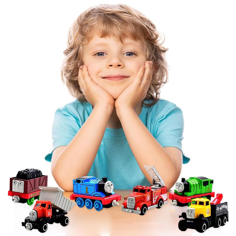 Іграшковий набір HYMBCFW Thomaas Car Toy 6 шт. Mini Die Cast Pull Back, фото №7