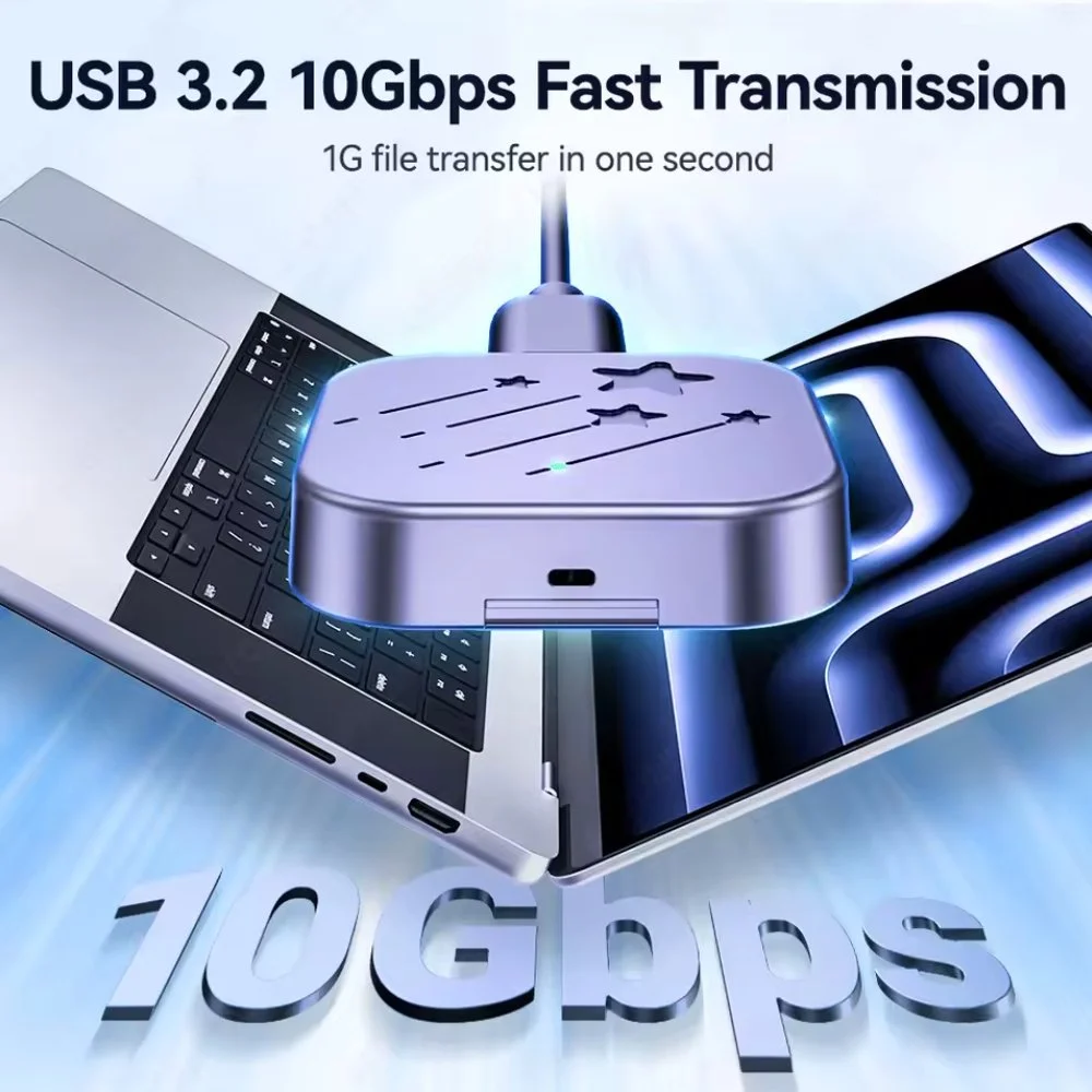 Внешний адаптер Jeyi Meteor 2230 10Gbps M.2 NVMe SSD to USB Violet, фото №2 Внешний адаптер Jeyi Meteor 2230 10Gbps M.2 NVMe SSD to USB Violet, фото №2