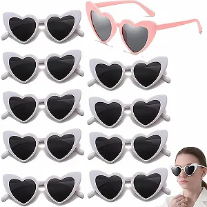 Сонцезахисні окуляри Серце Білий і Рожевий, Білий - Фото 1