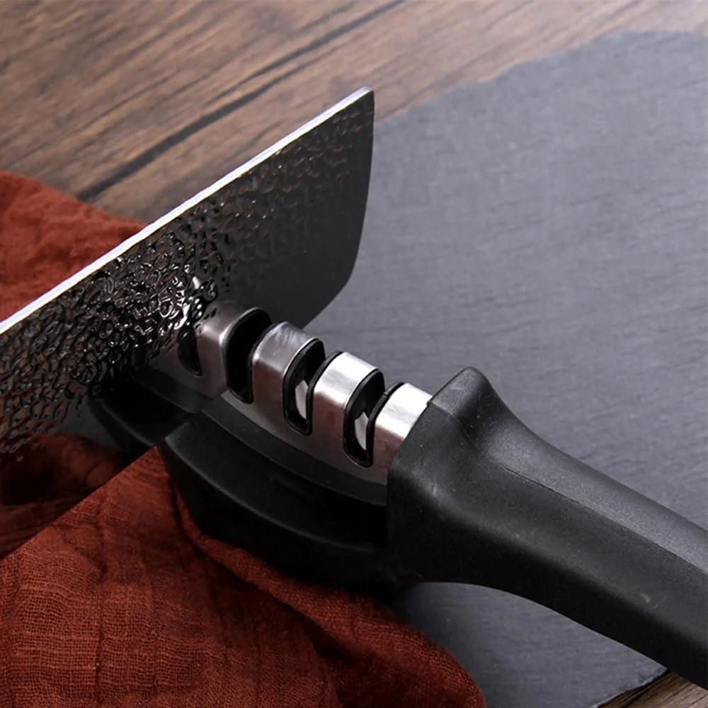 Точилка для ножей ручная 3-ступенчатая с эргономичной ручкой, фото №2 Точилка для ножей ручная 3-ступенчатая с эргономичной ручкой, фото №2