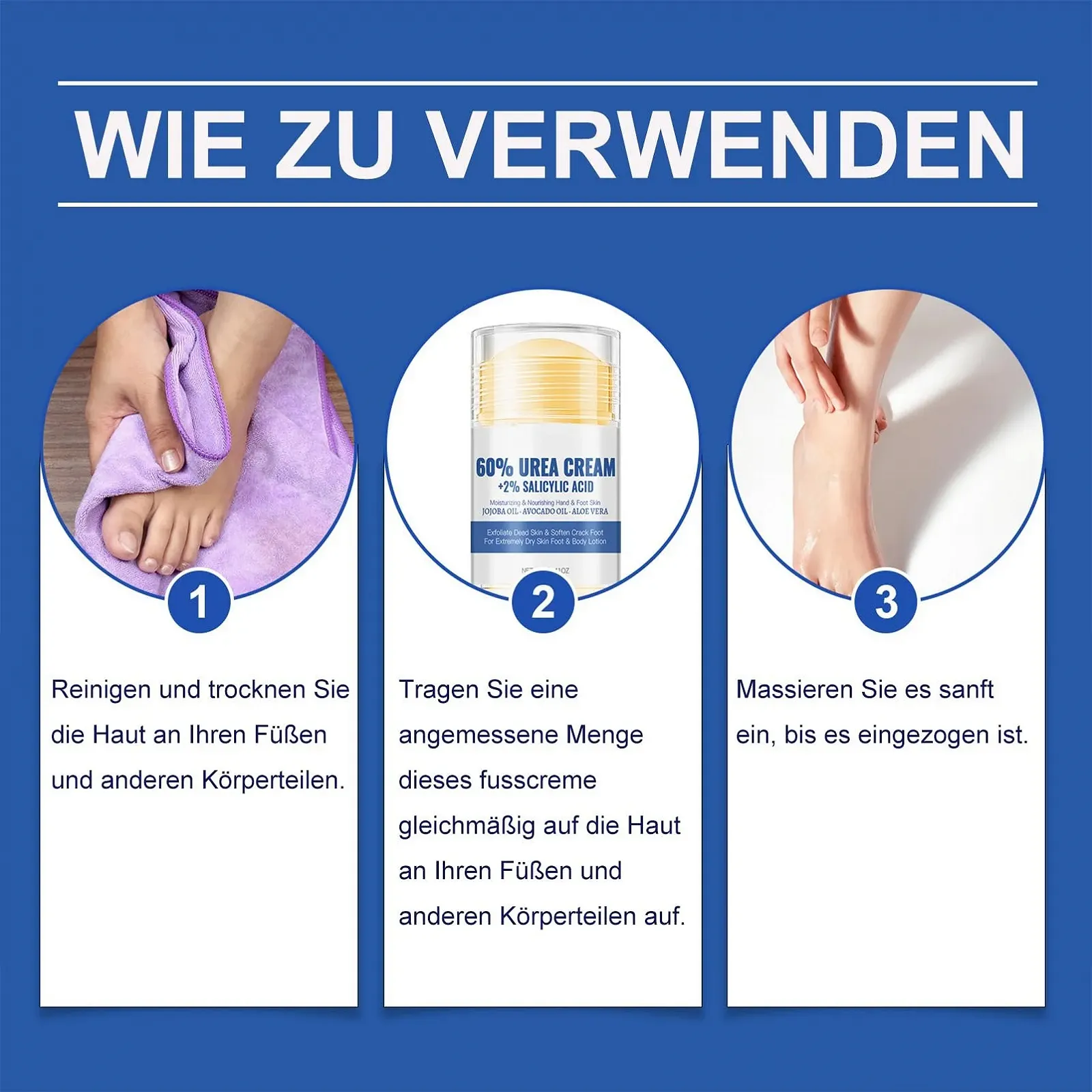 Крем-стик для ног Anti-Cracking с 60% мочевины увлажняющий 2 шт (80 г, Персик), фото №9