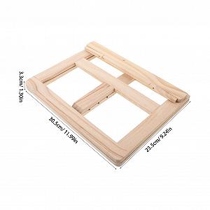 Регулируемая деревянная подставка для ноутбука с эргономичным дизайном Многофункциональная подставка для чтения планшетов Ноутбуков и кулинарных книг Складная портативная подставка для рецептов synthetic.ua - Фото 1