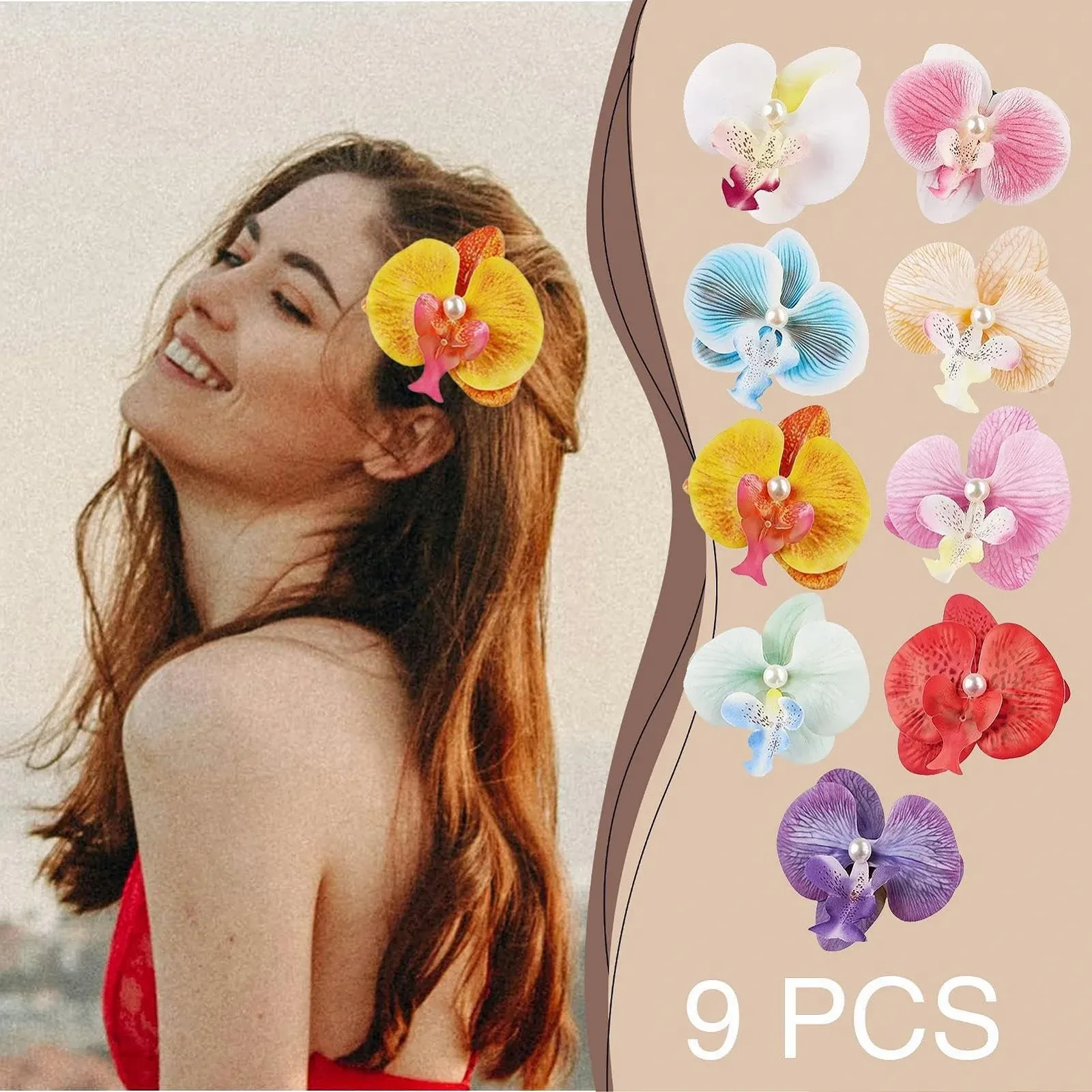 Заколки для волос Цветы 9 шт элегантные заколки для волос, фото №2
