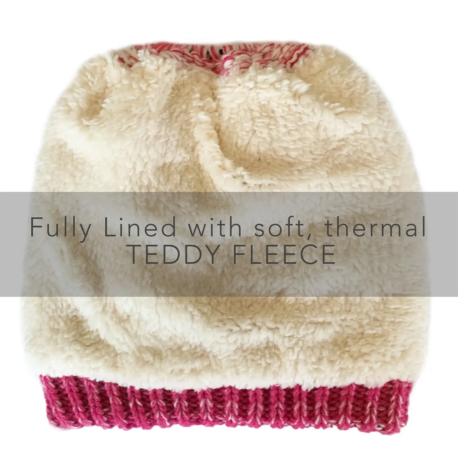 Шапка с отверстием для хвостика TOSKATOK для девочек, утепленная термо-флисом Teddy, фото №2
