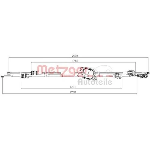 Трос переключения передач METZGER 3150305 для OPEL RENAULT GENERAL MOTORS, фото №4
