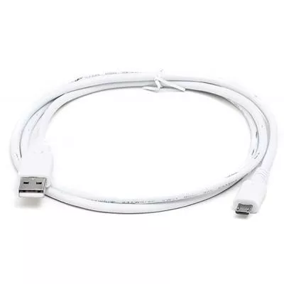 Дата кабель USB 2.0 AM to Micro 5P 0.6m Pro white REAL-EL EL123500022, фото №1