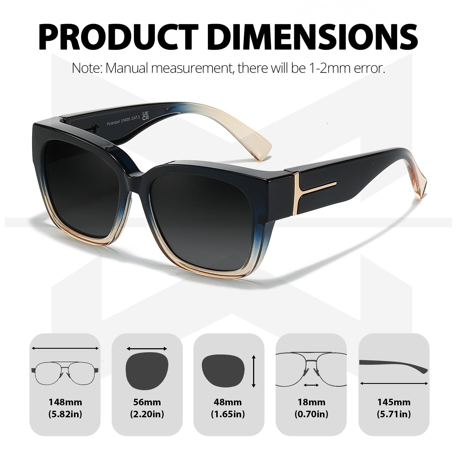 Солнцезащитные очки Поляризованные Myiaur, 2 шт, фото №3