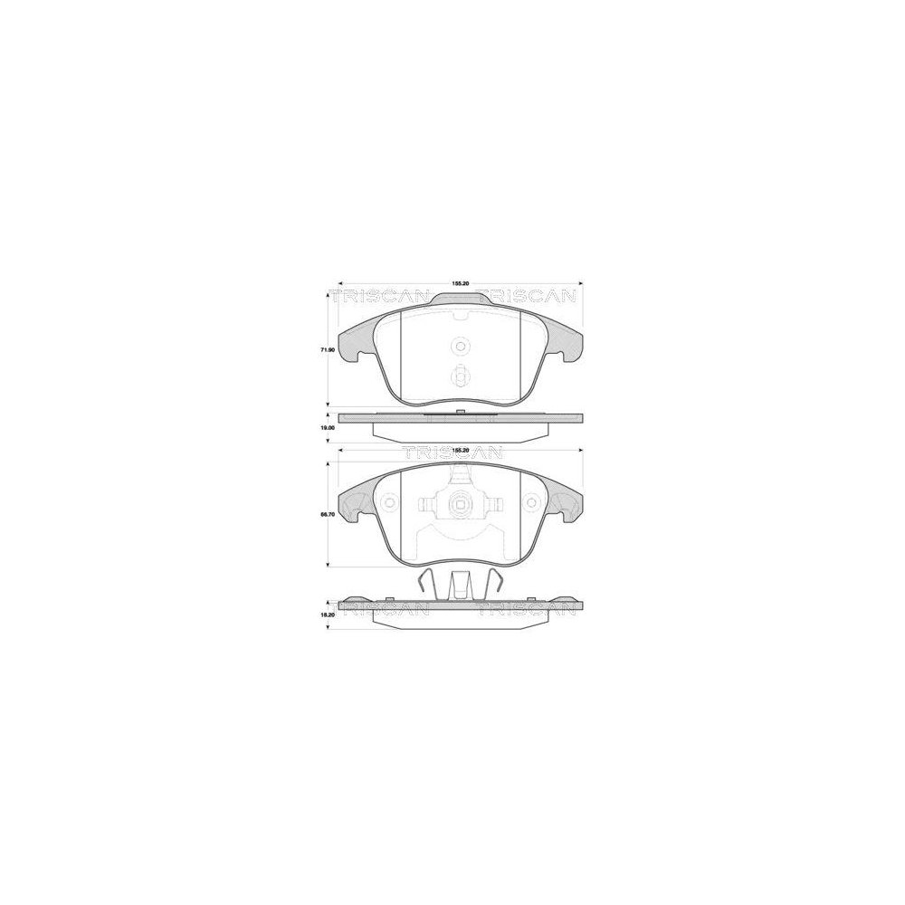 Комплект гальмівних колодок, дискове гальмо TRISCAN 8110 38006 для CITROËN PEUGEOT, фото №1