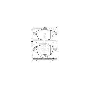 Комплект тормозных колодок, дисковый тормоз TRISCAN 8110 38006 для CITROËN PEUGEOT - Фото 1