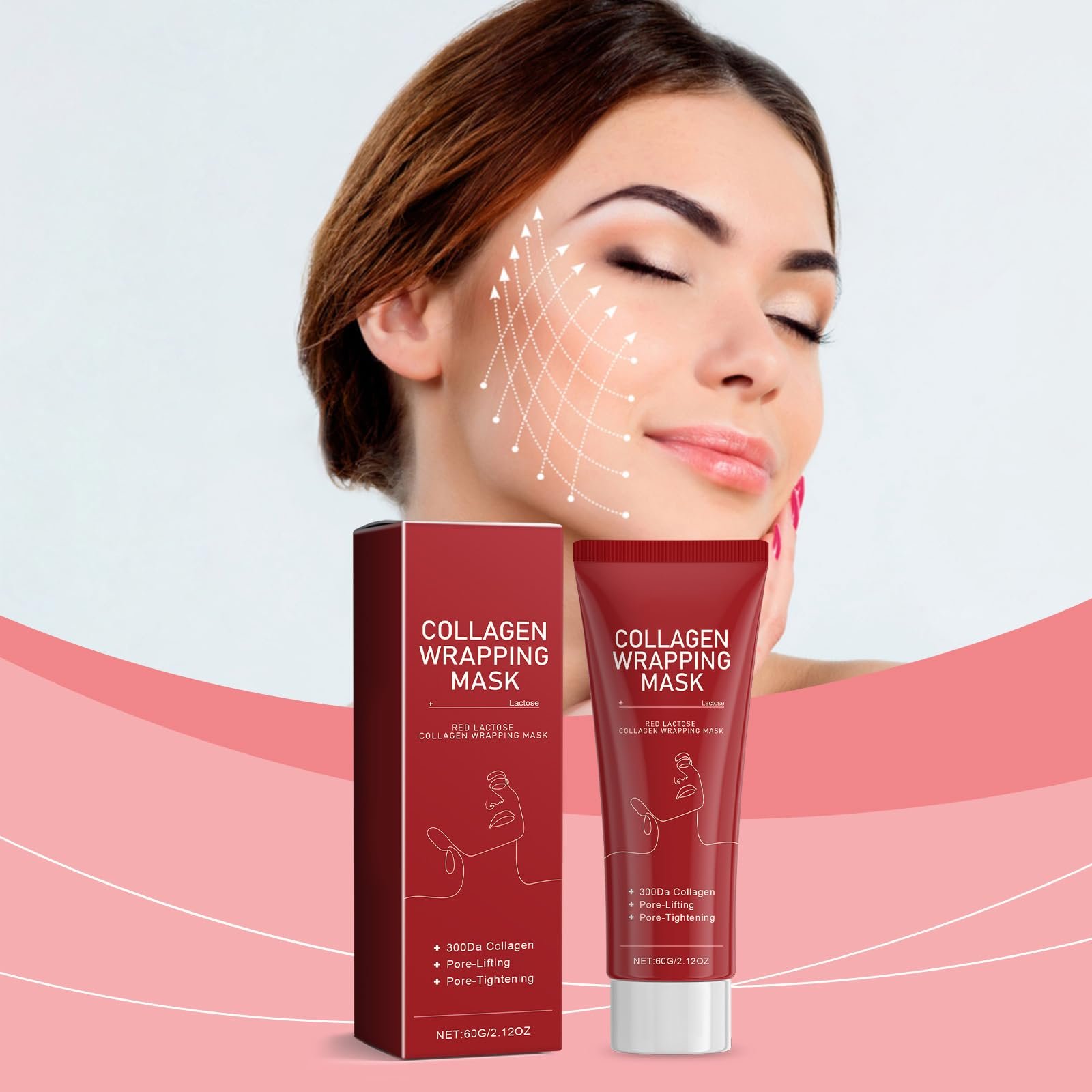 Маска для лица Red Lactose Collagen, 60 г, фото №6