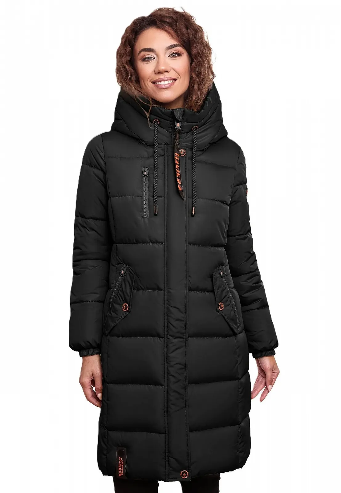 Жіноча зимова куртка з капюшоном MARIKOO B941, стьобана, фото №1 Жіноча зимова куртка з капюшоном MARIKOO B941, стьобана, фото №1