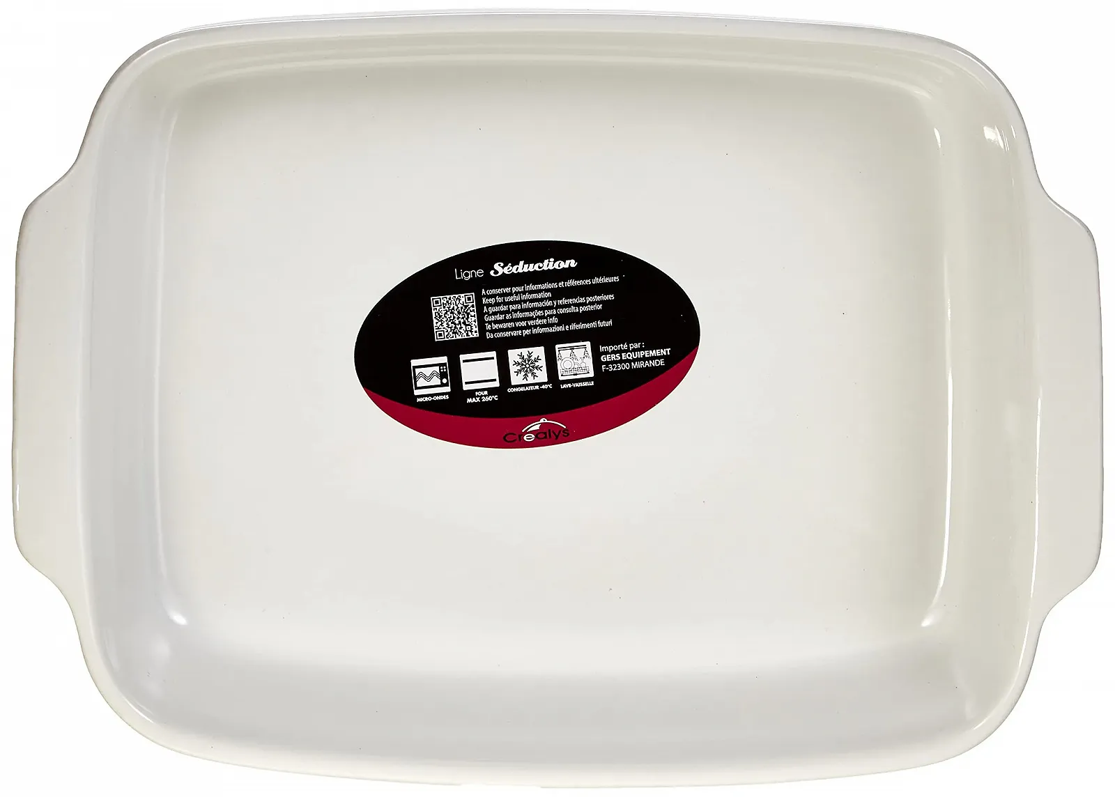 Форма для запекания Crealys 512732 прямоугольная керамическая 36,5 x 23,5 x 6,5 см белая, фото №2 Форма для запекания Crealys 512732 прямоугольная керамическая 36,5 x 23,5 x 6,5 см белая, фото №2