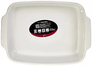 Форма для запекания Crealys 512732 прямоугольная керамическая 36,5 x 23,5 x 6,5 см белая synthetic.ua - Фото 1