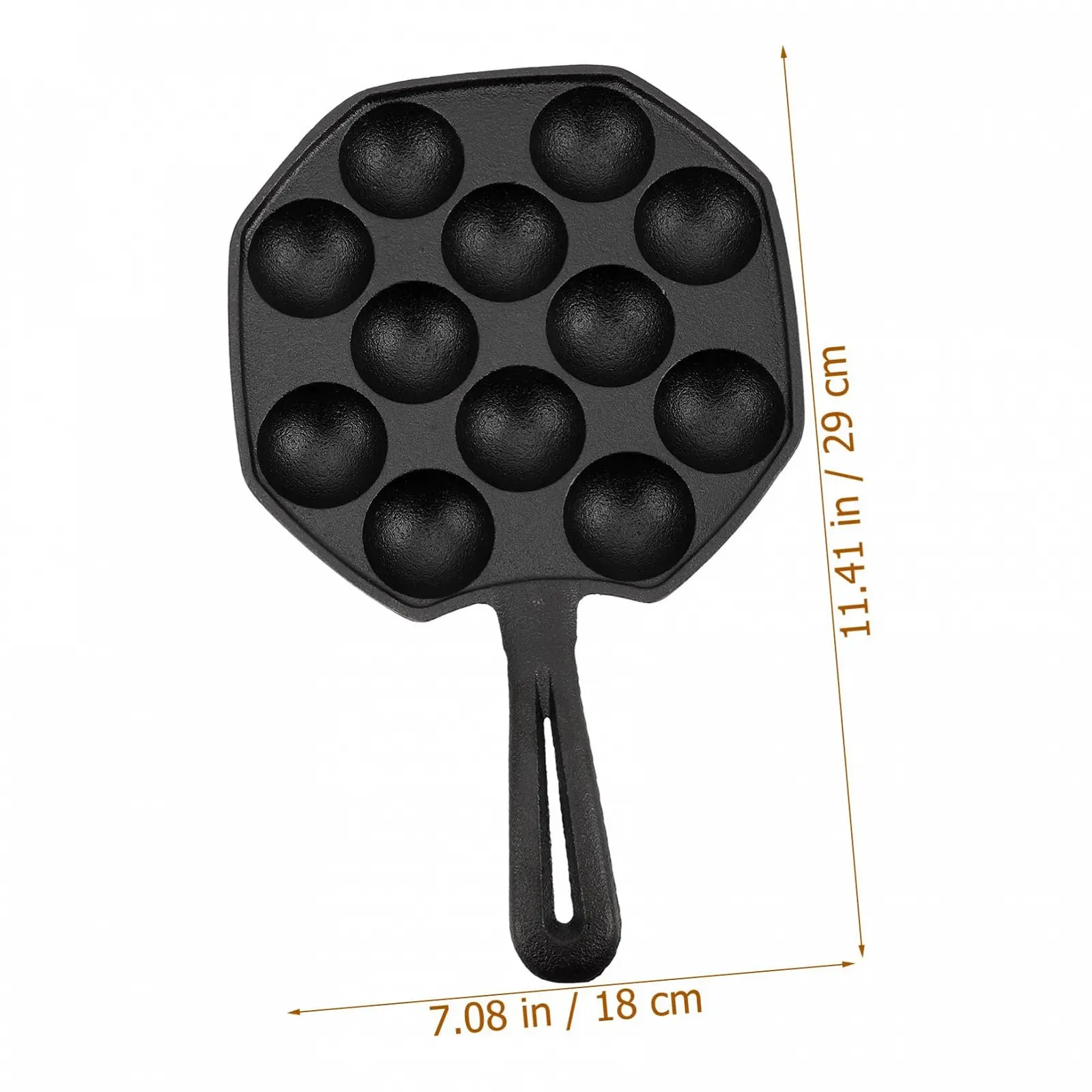 Форма для запекания улиток чугунная на 12 лунок с нескользящим дном 11.4x7.1 дюймов, фото №4