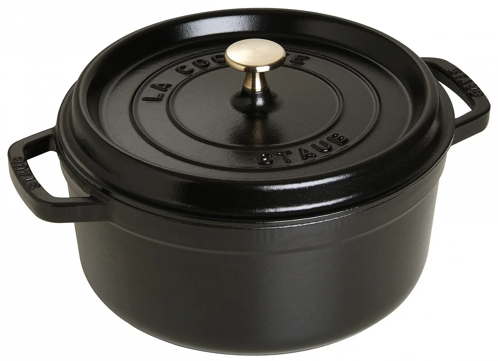 Гусятниця Staub 1102285 кругла з кришкою 22 см 2.6 л Matt Black емальована, фото №1