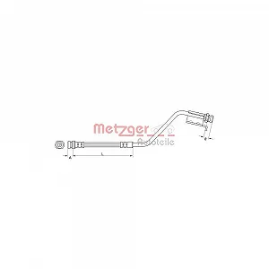 Гальмівний шланг METZGER 4110825 для HYUNDAI KIA, задня вісь зліва - Фото 1