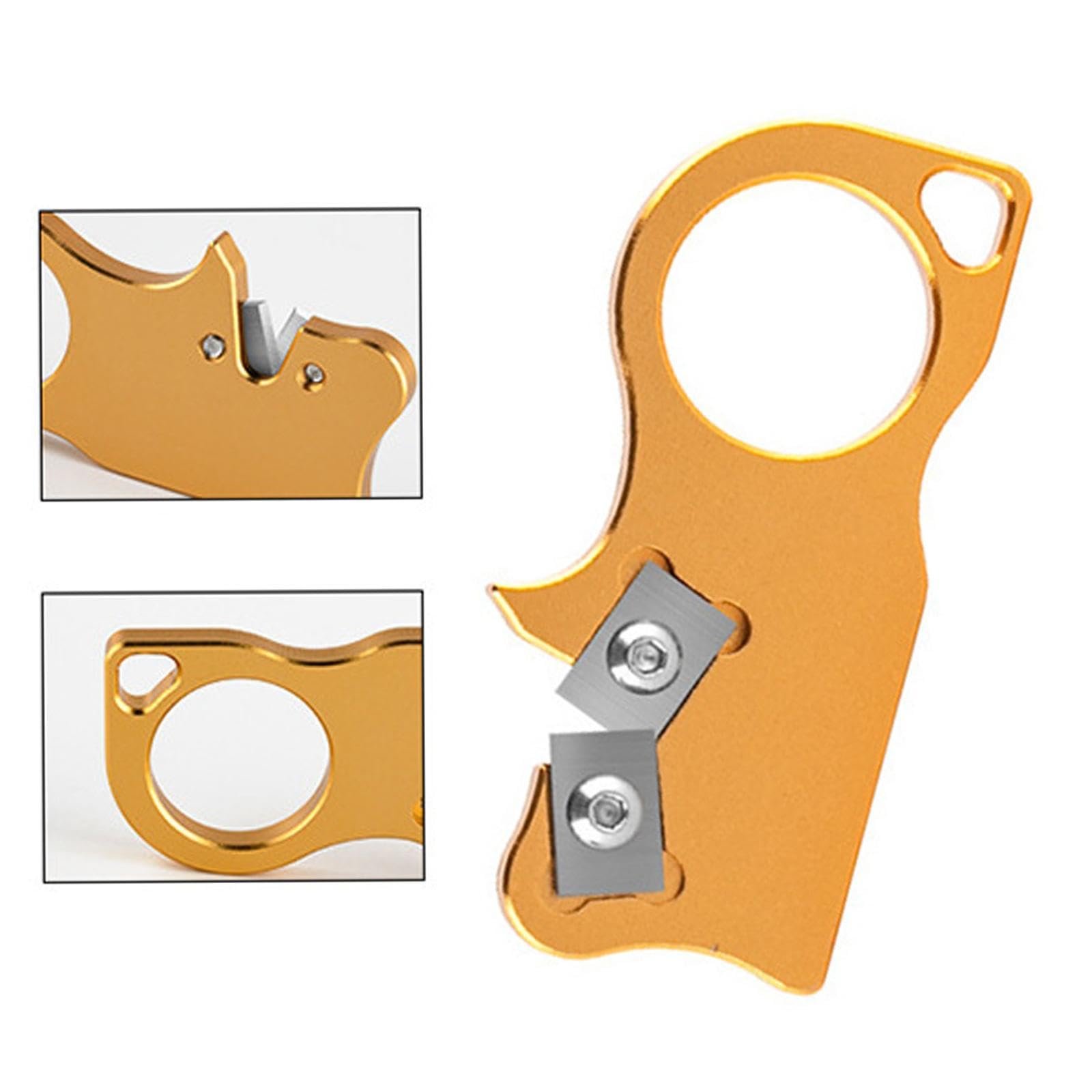 Точилка для кухонных ножей Aluminium alloy Gold портативная, фото №5