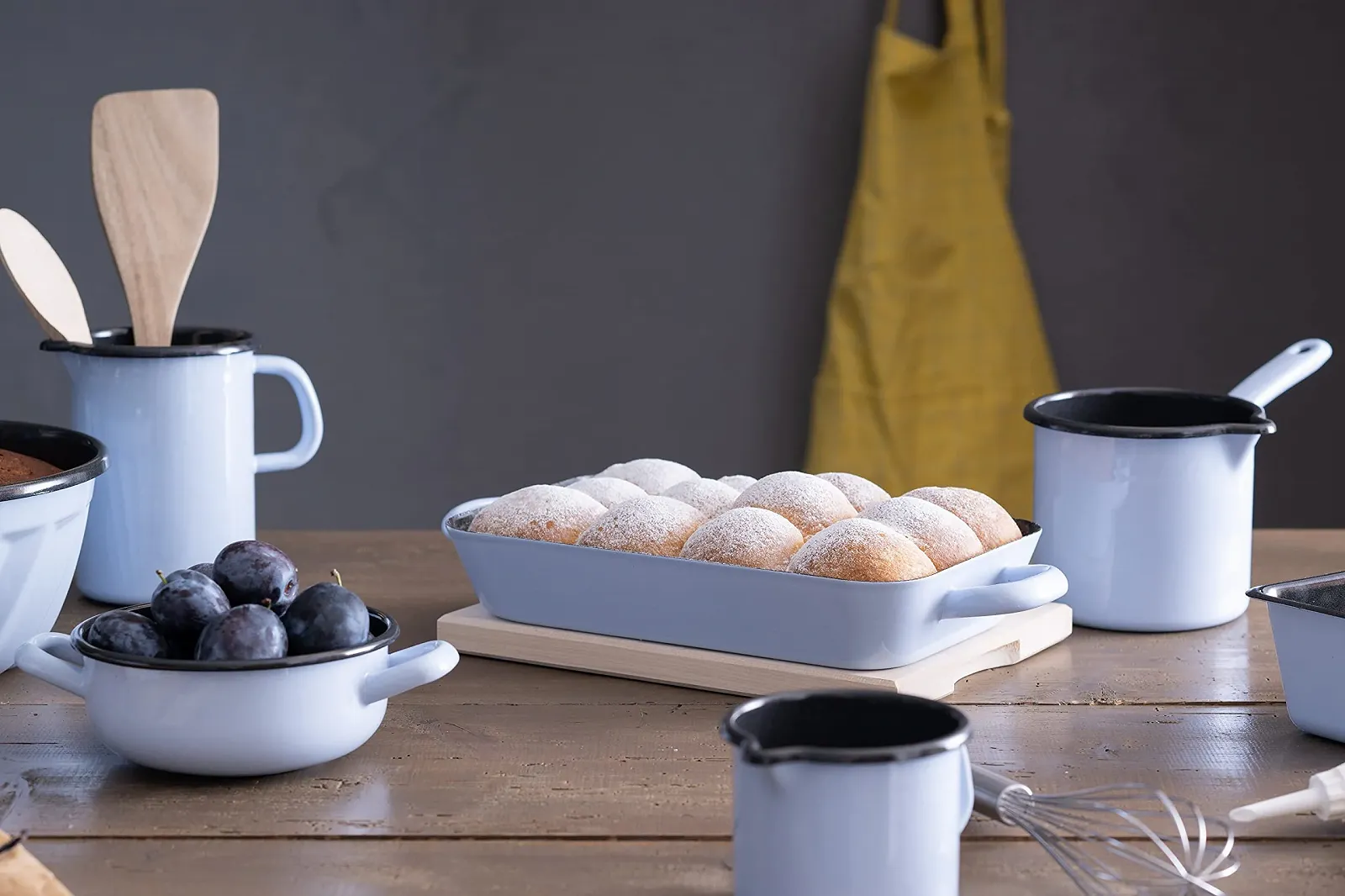 Форма для запікання Riess Classic 0116-028 28 x 28 x 6 см емальована Блакитний, фото №3