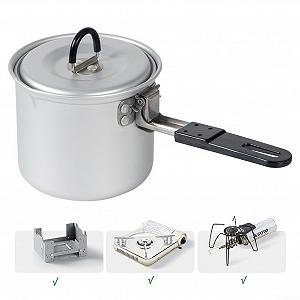 Котелок Zoegneer для кемпинга, легкий, портативный, складной, для чая, кофе, для активного отдыха, пеших прогулок, рыбалки, пикника, 770 мл, вес 144 г synthetic.ua - Фото 1