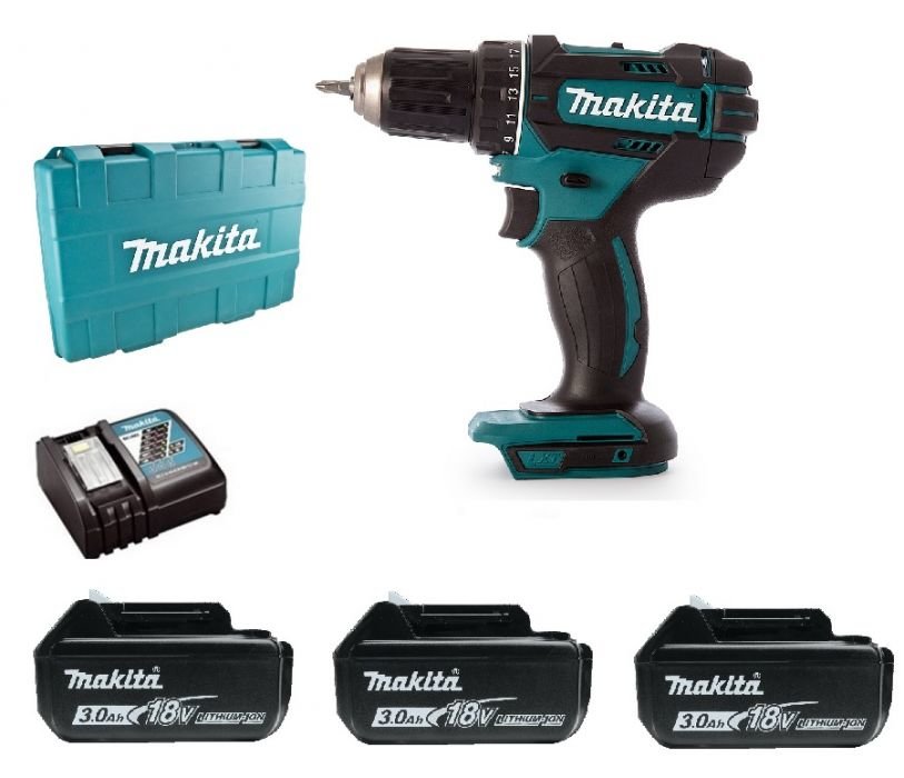 Шуруповерт аккумуляторный Makita DDF482RFE3, фото №1