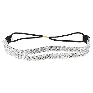 Пов'язка на голову Срібляста Блискуча Жіноча - Фото 1